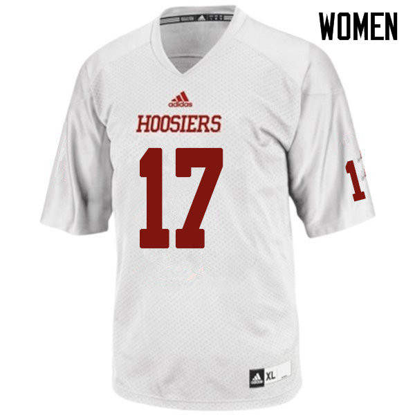 Women #17 Justin Berry Indiana Hoosiers College Football Jerseys Sale-White